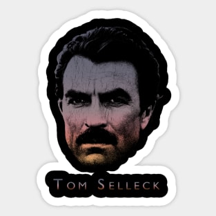 80s Retro  Tom Selleck Sticker